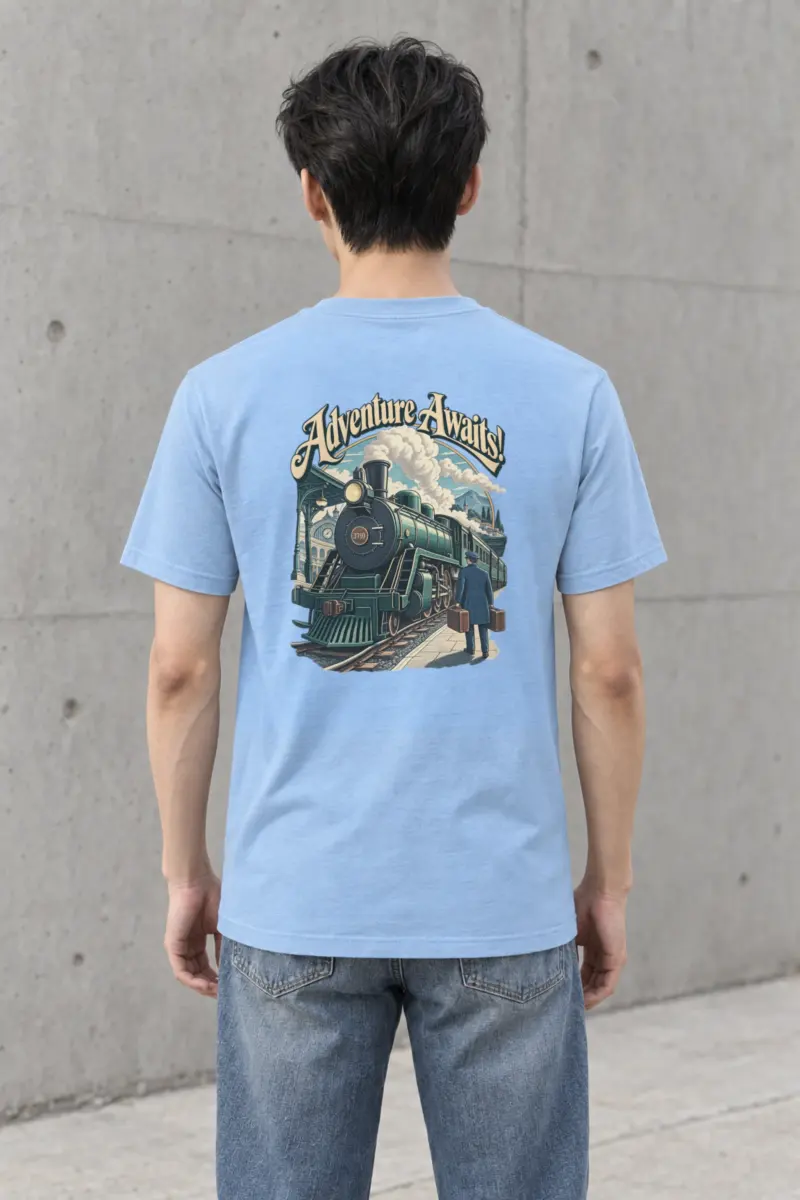 "Adventure Awaits" Heavyweight Unisex Crewneck T-shirt