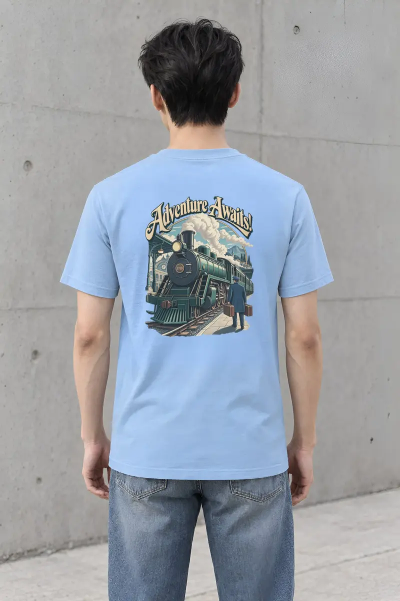 "Adventure Awaits" Heavyweight Unisex Crewneck T-shirt