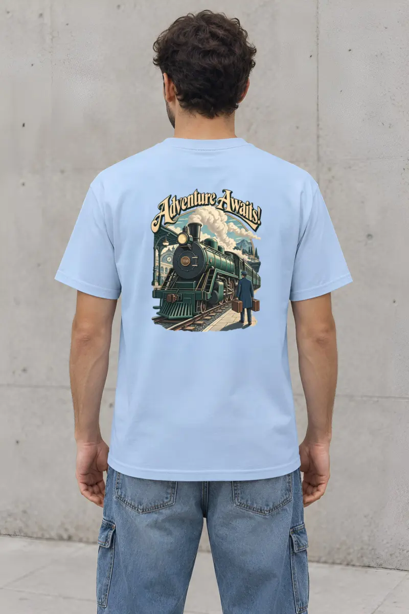 "Adventure Awaits" Heavyweight Unisex Crewneck T-shirt