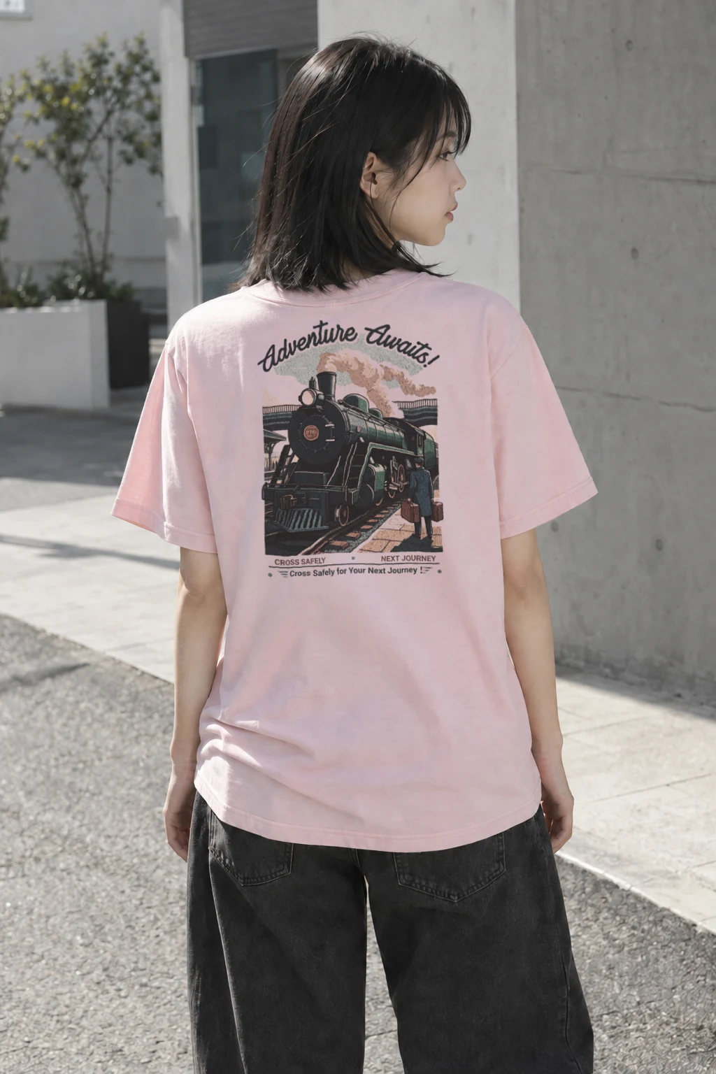 "Adventure Awaits" Heavyweight Unisex Crewneck T-shirt | Gildan 5000