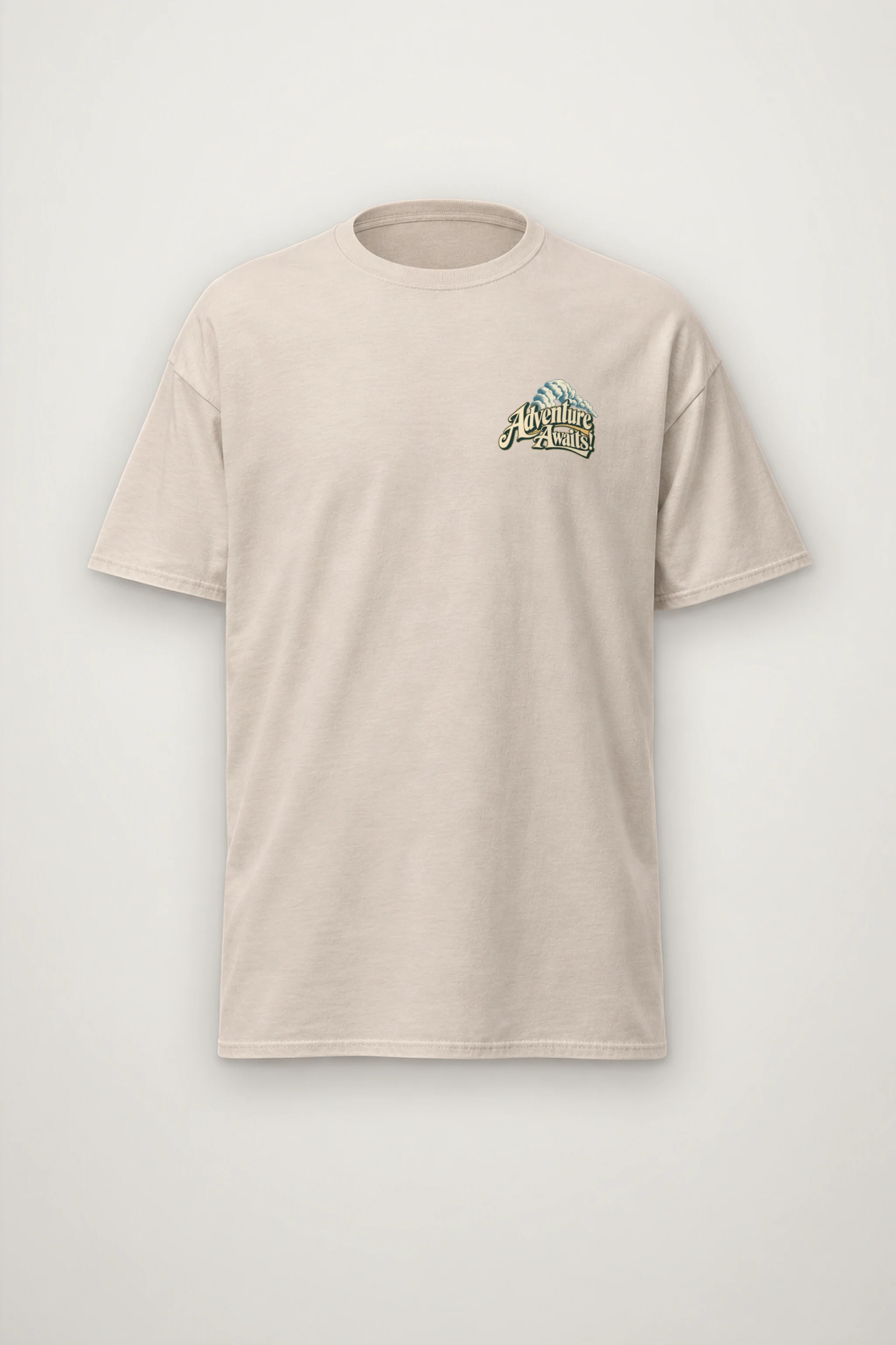 "Adventure Awaits" Heavyweight Unisex Crewneck T-shirt