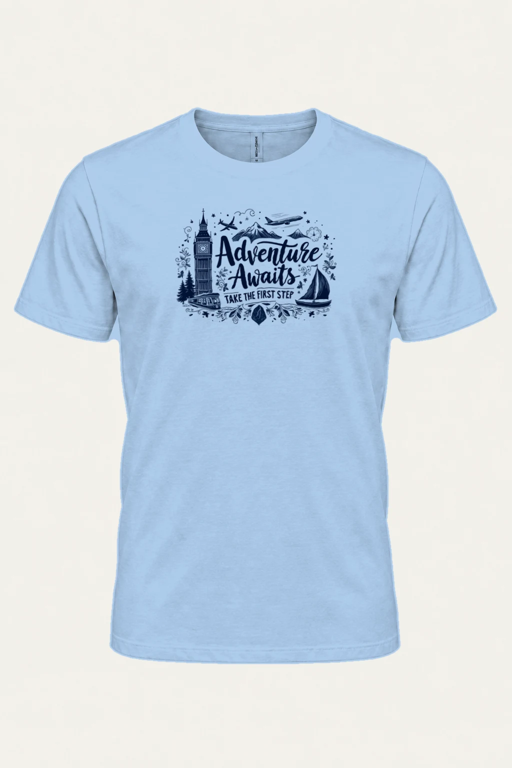 "Adventure Awaits" Heavyweight Unisex Crewneck T-shirt | Gildan 5000