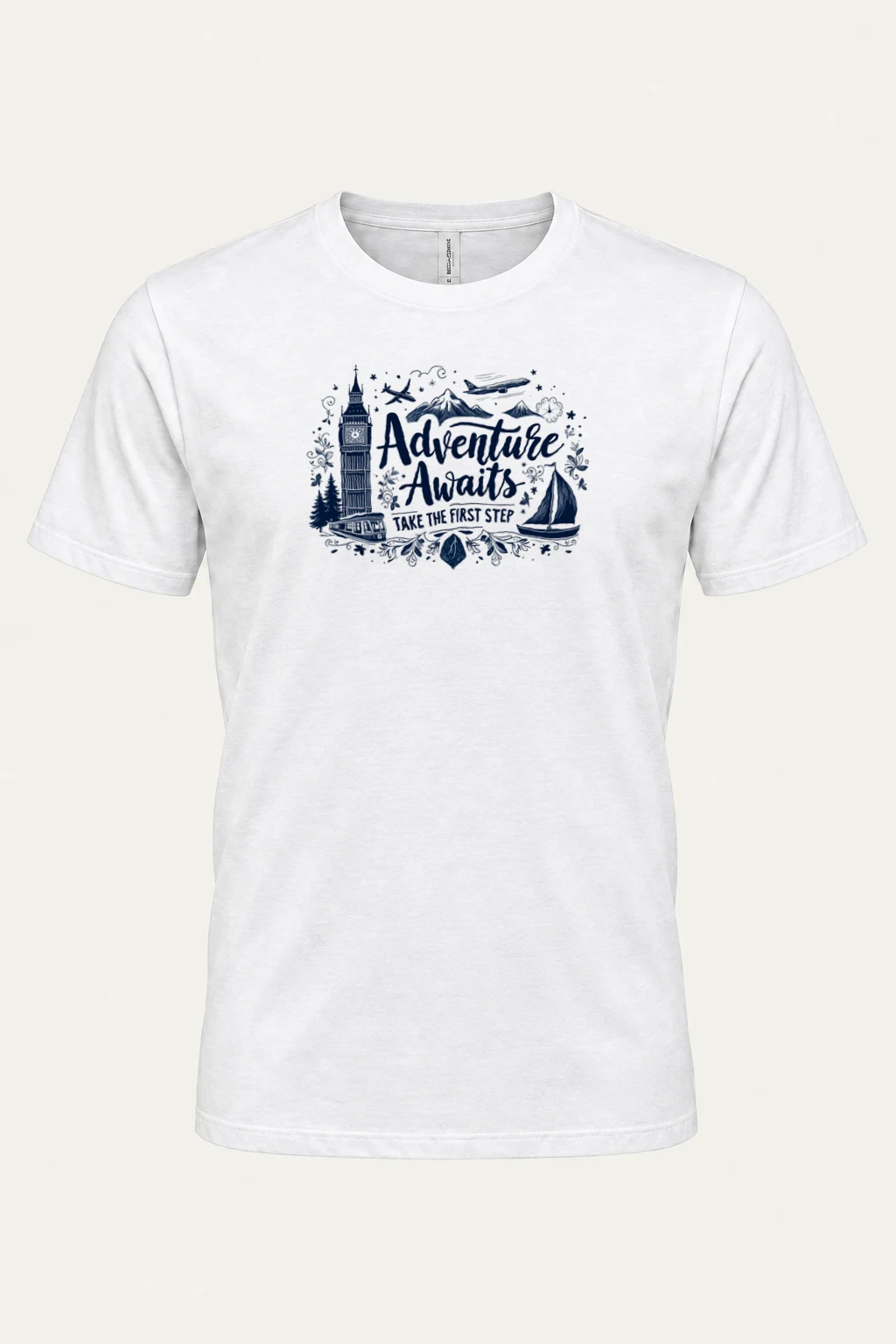 "Adventure Awaits" Heavyweight Unisex Crewneck T-shirt | Gildan 5000