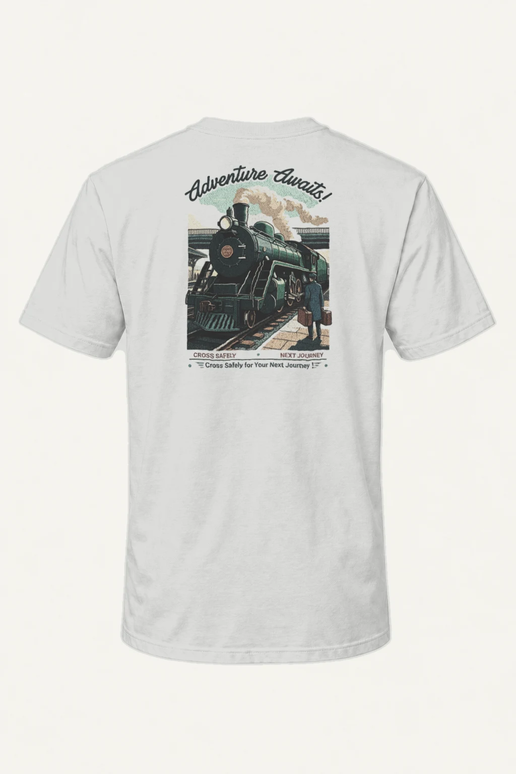 "Adventure Awaits" Heavyweight Unisex Crewneck T-shirt | Gildan 5000