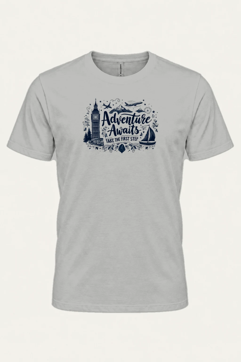 "Adventure Awaits" Heavyweight Unisex Crewneck T-shirt | Gildan 5000