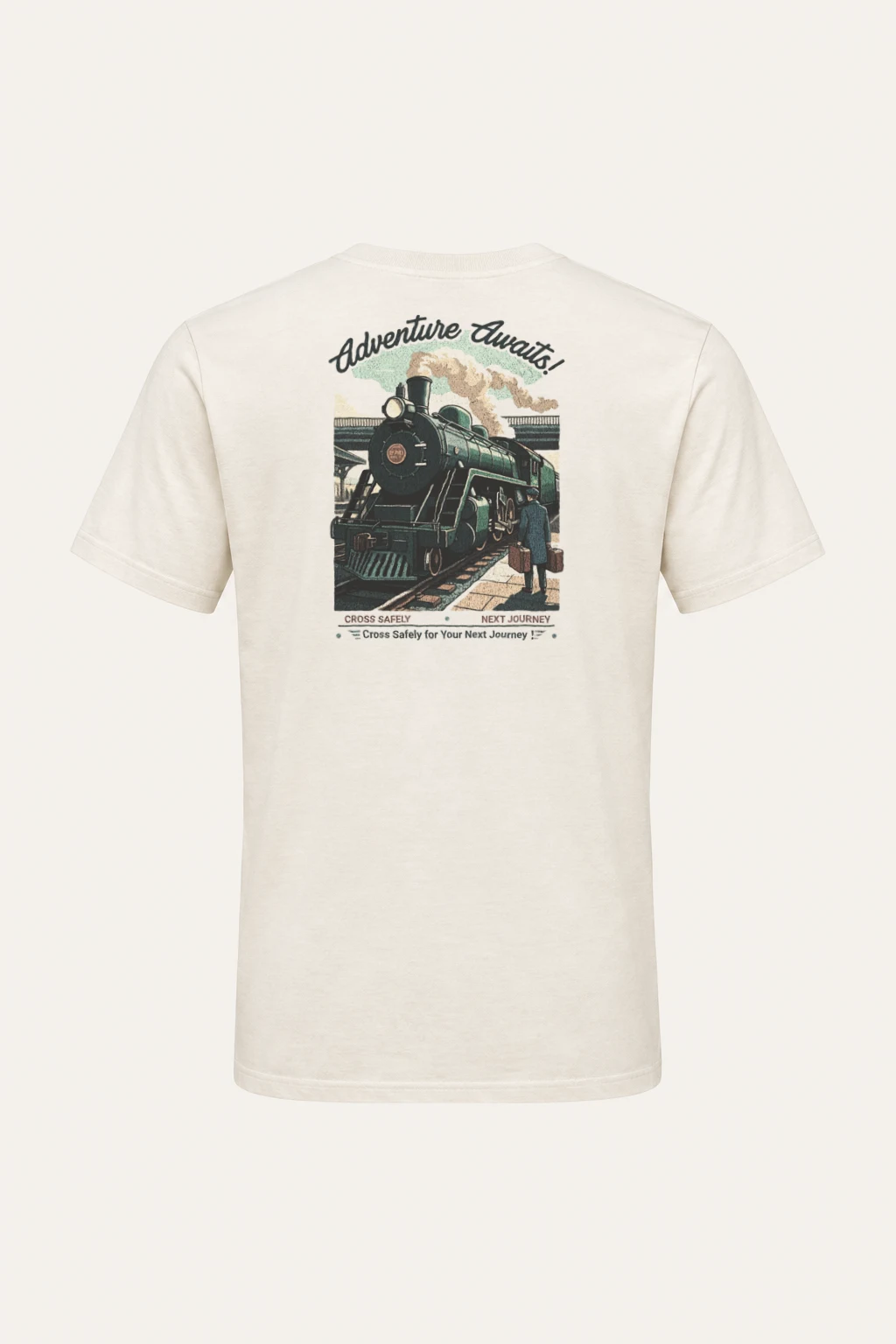 "Adventure Awaits" Heavyweight Unisex Crewneck T-shirt | Gildan 5000