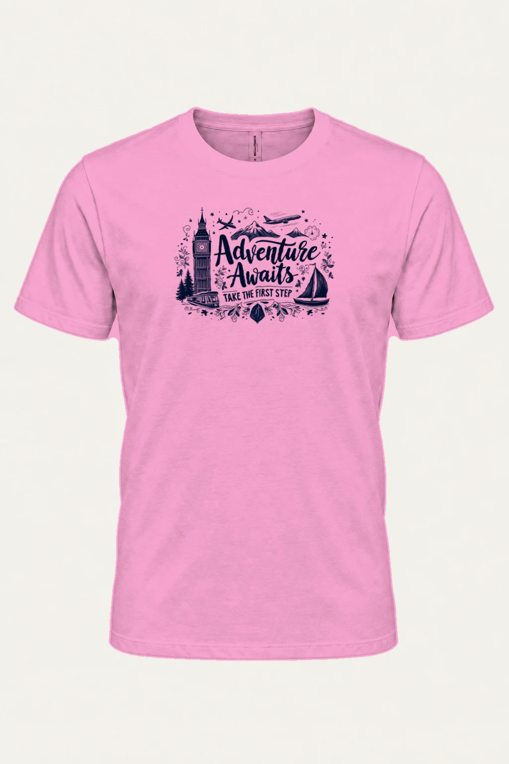 "Adventure Awaits" Heavyweight Unisex Crewneck T-shirt | Gildan 5000
