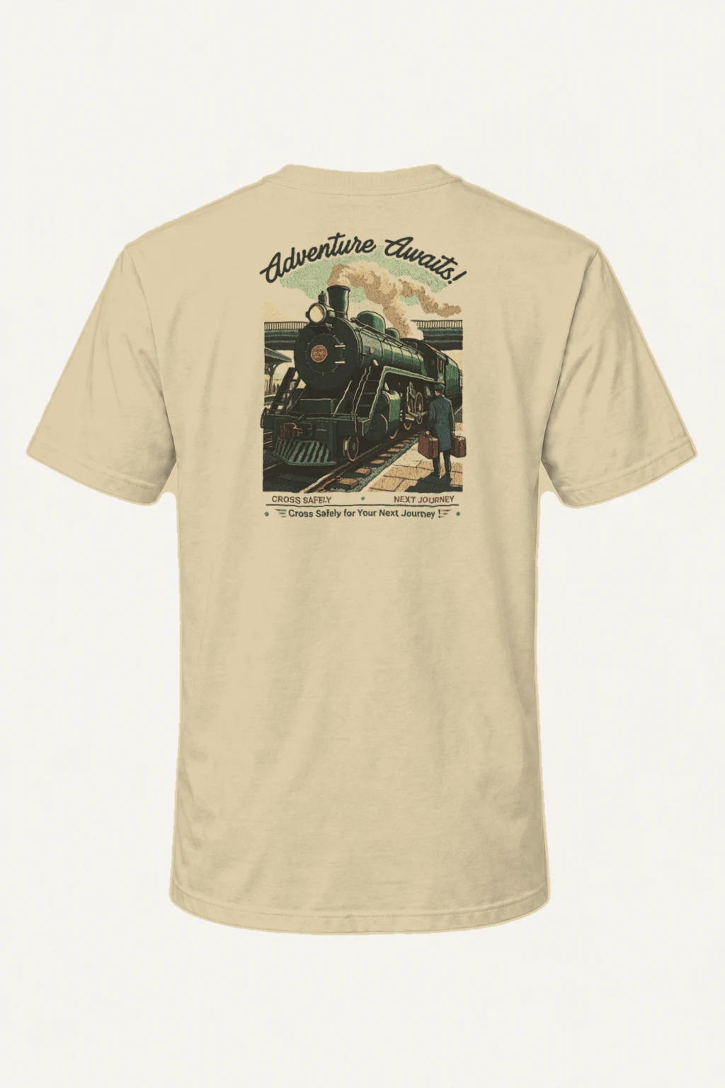 "Adventure Awaits" Heavyweight Unisex Crewneck T-shirt | Gildan 5000