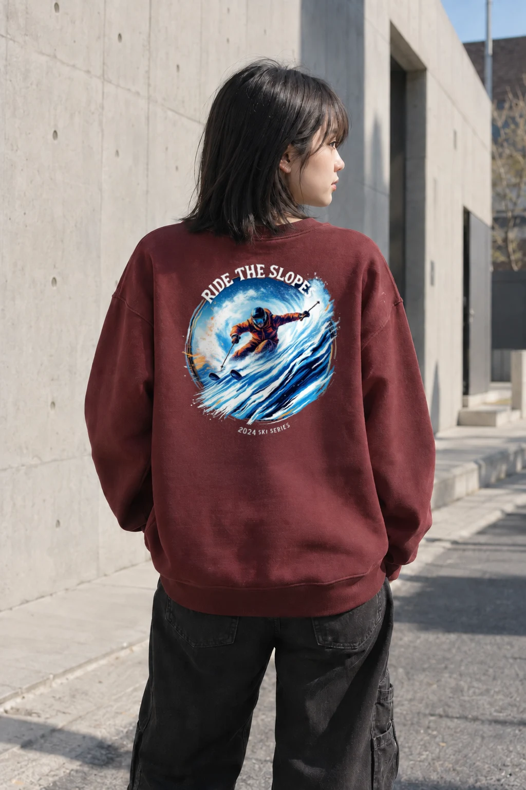 "Adventure Awaits Ski" Heavy Blend Unisex Crewneck Sweatshirt | Gildan 18000