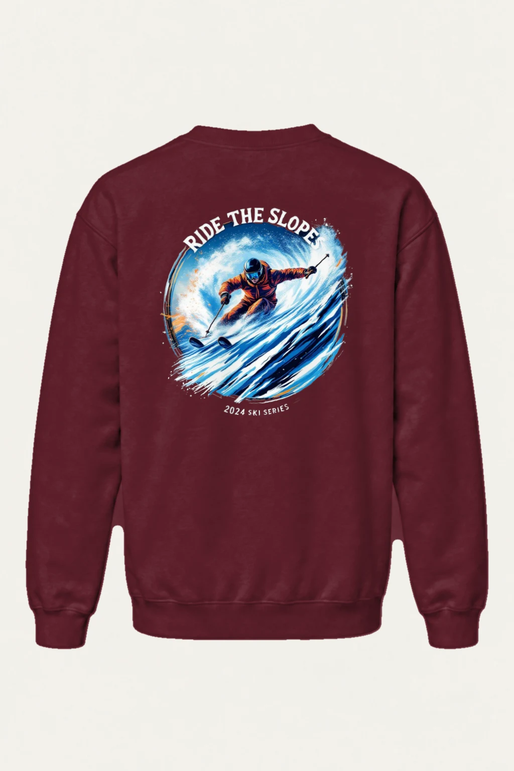 "Adventure Awaits Ski" Heavy Blend Unisex Crewneck Sweatshirt | Gildan 18000