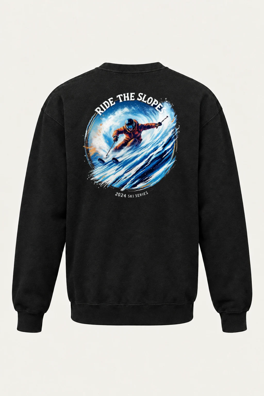 "Adventure Awaits Ski" Heavy Blend Unisex Crewneck Sweatshirt | Gildan 18000