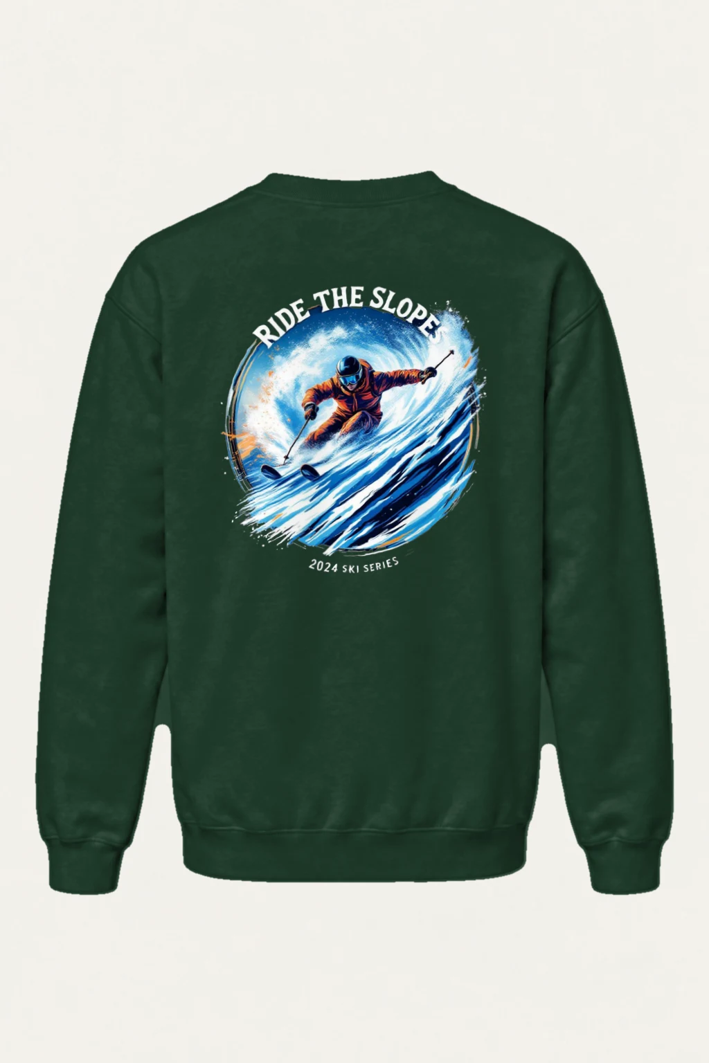 "Adventure Awaits Ski" Heavy Blend Unisex Crewneck Sweatshirt | Gildan 18000