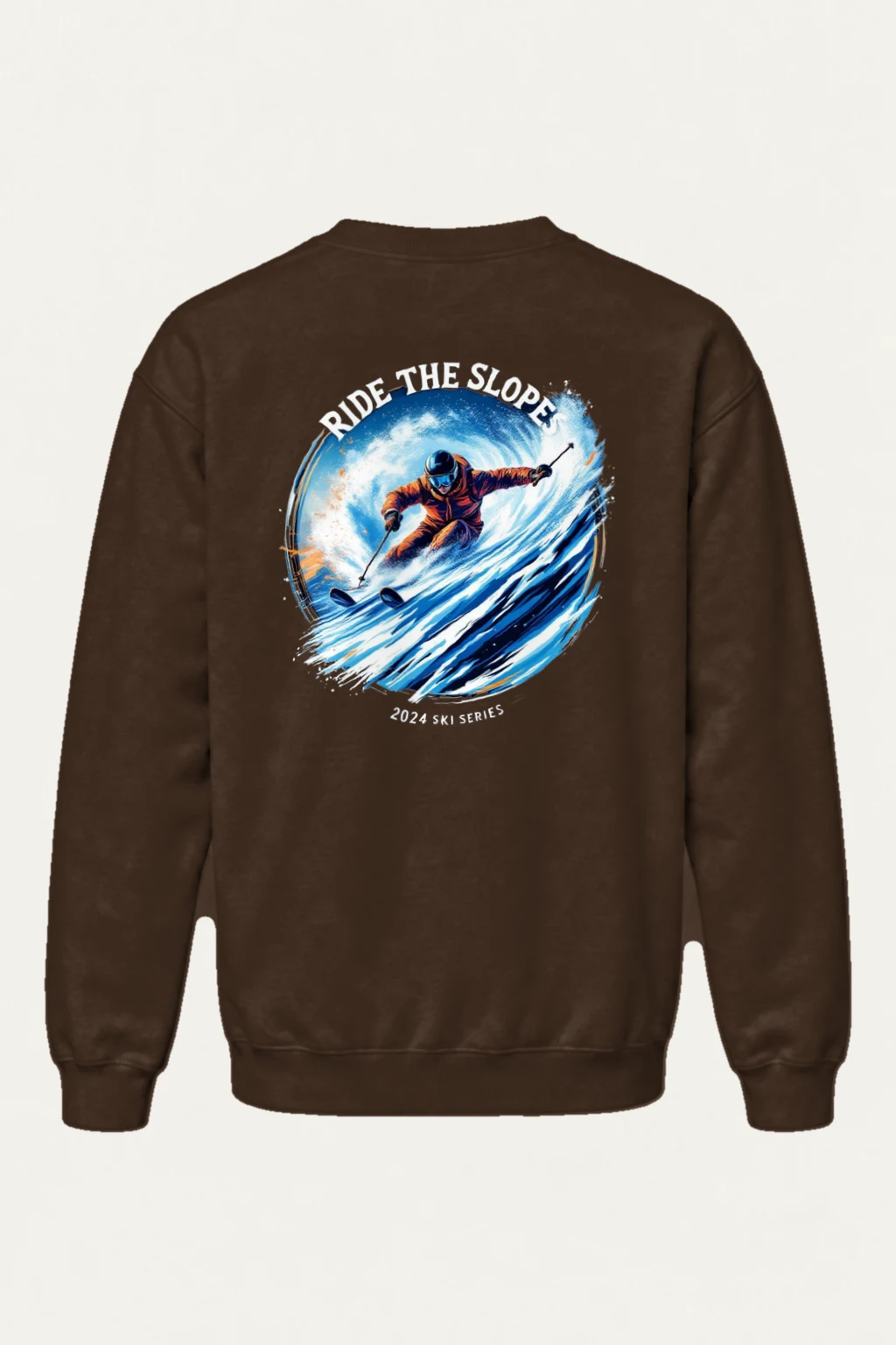 "Adventure Awaits Ski" Heavy Blend Unisex Crewneck Sweatshirt | Gildan 18000