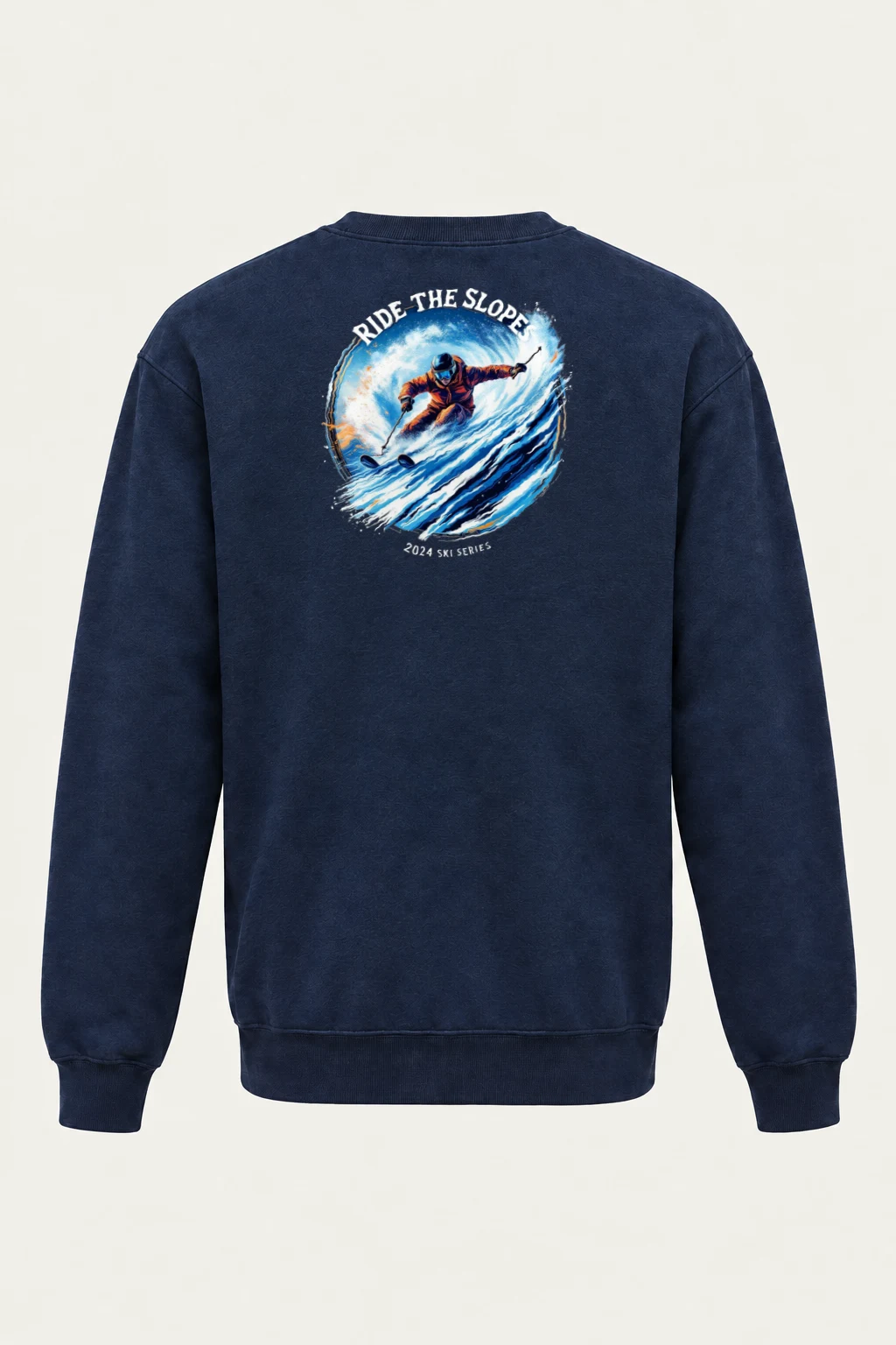"Adventure Awaits Ski" Heavy Blend Unisex Crewneck Sweatshirt | Gildan 18000