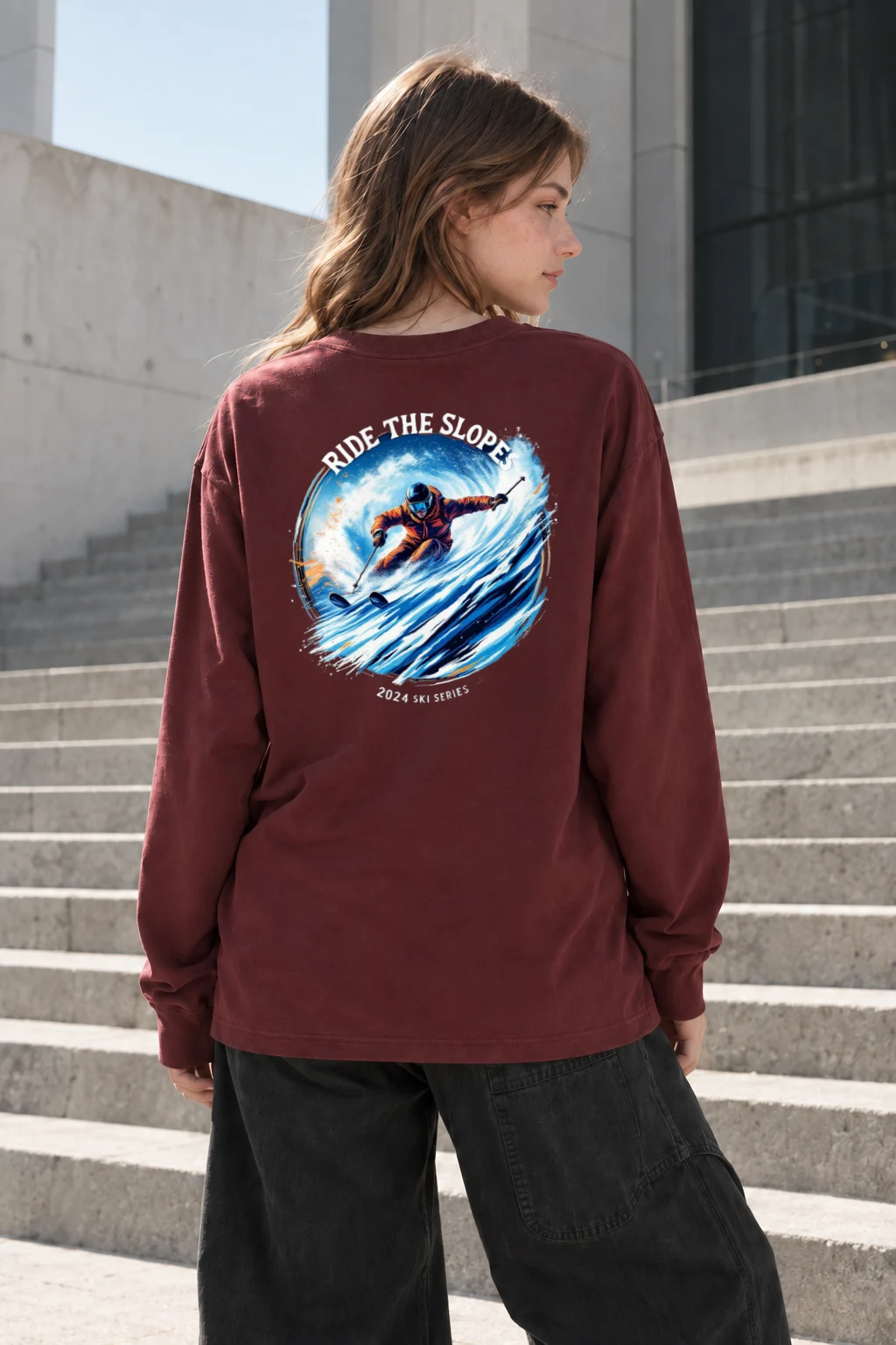 "Adventure Awaits Ski Series" Unisex Longsleeve T-shirt | Gildan 2400