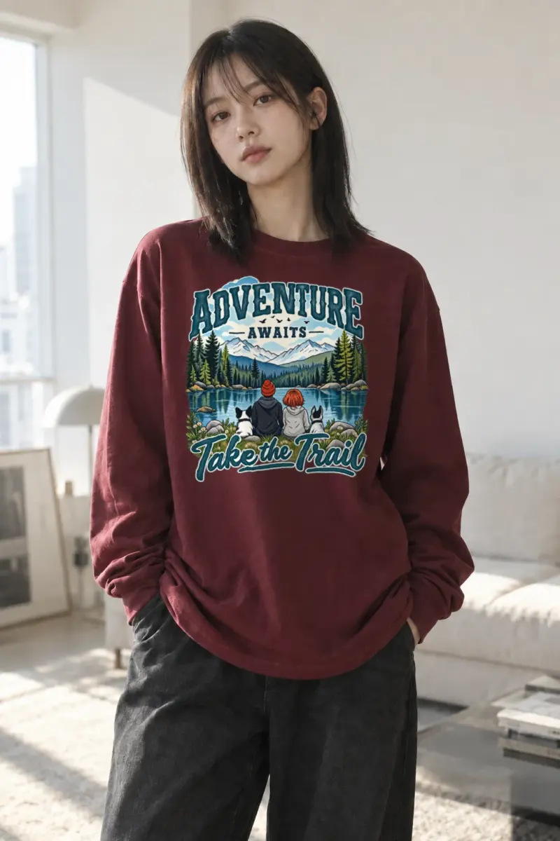 "Adventure Awaits" Unisex Longsleeve T-shirt | Gildan 2400