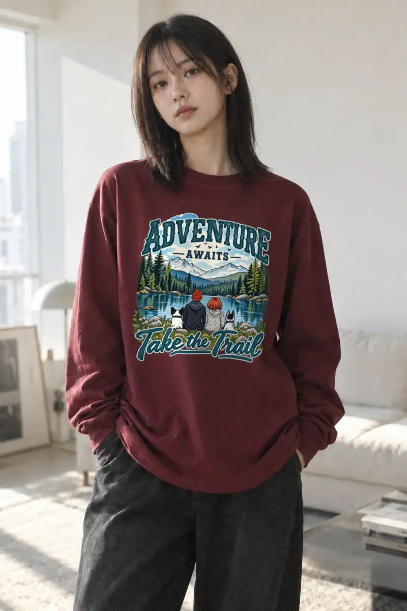 "Adventure Awaits" Unisex Longsleeve T-shirt | Gildan 2400
