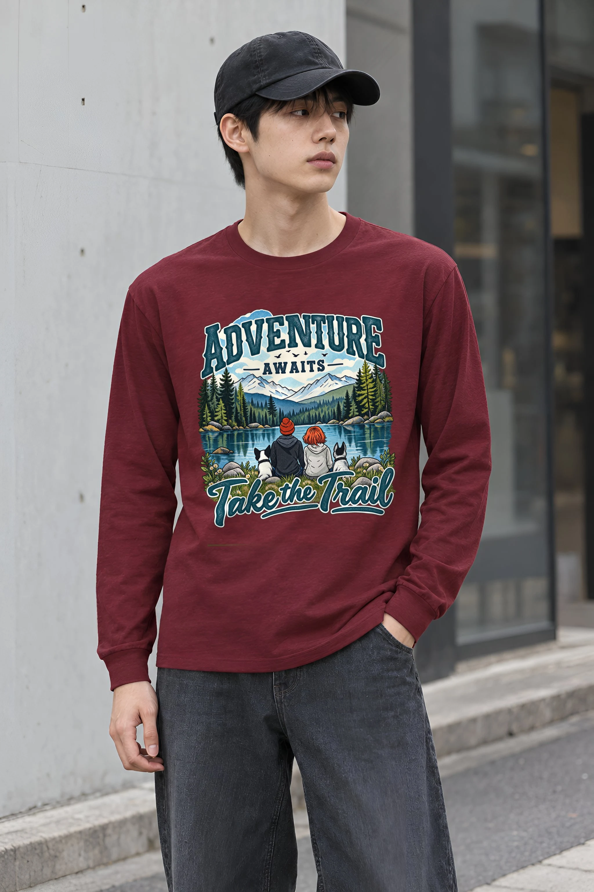 "Adventure Awaits" Unisex Longsleeve T-shirt