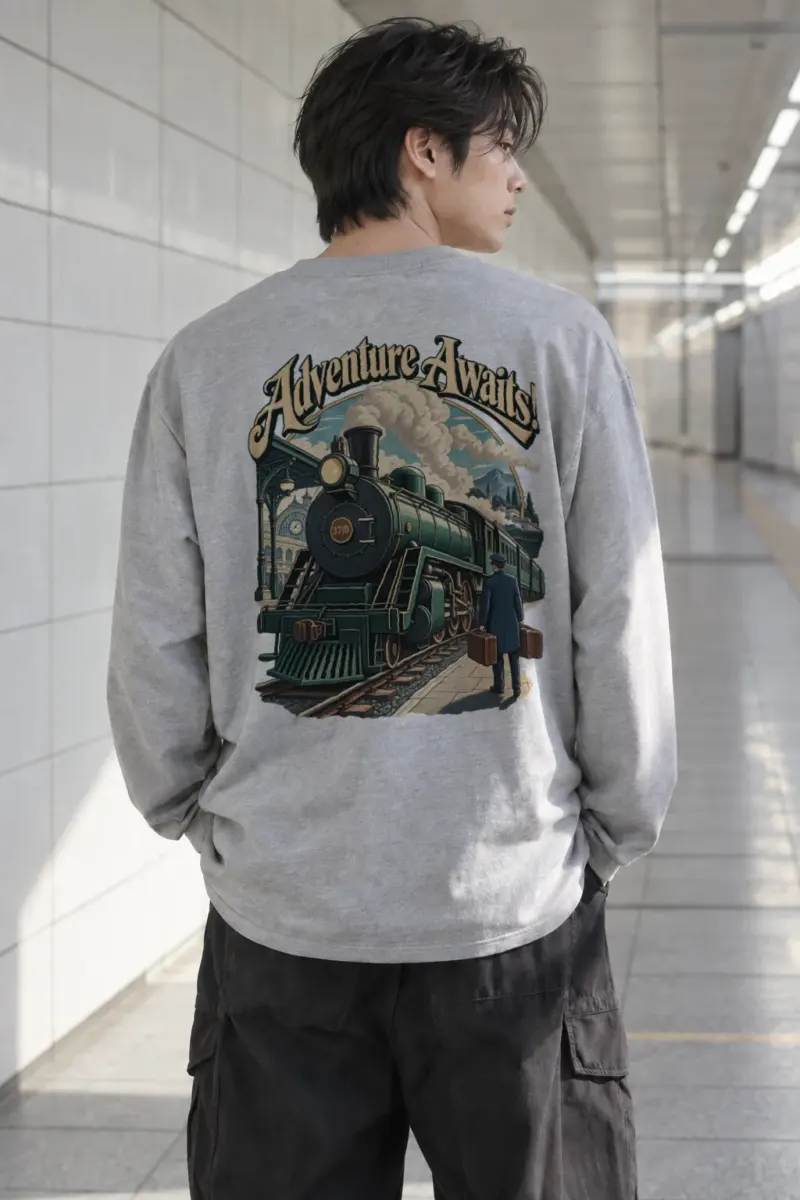 "Adventure Awaits" Unisex Longsleeve T-shirt | Gildan 2400
