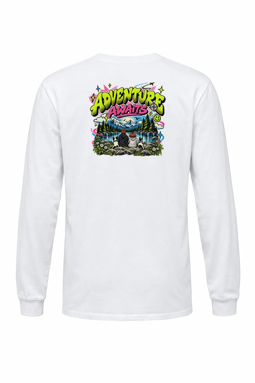 "Adventure Awaits" Unisex Longsleeve T-shirt | Gildan 2400