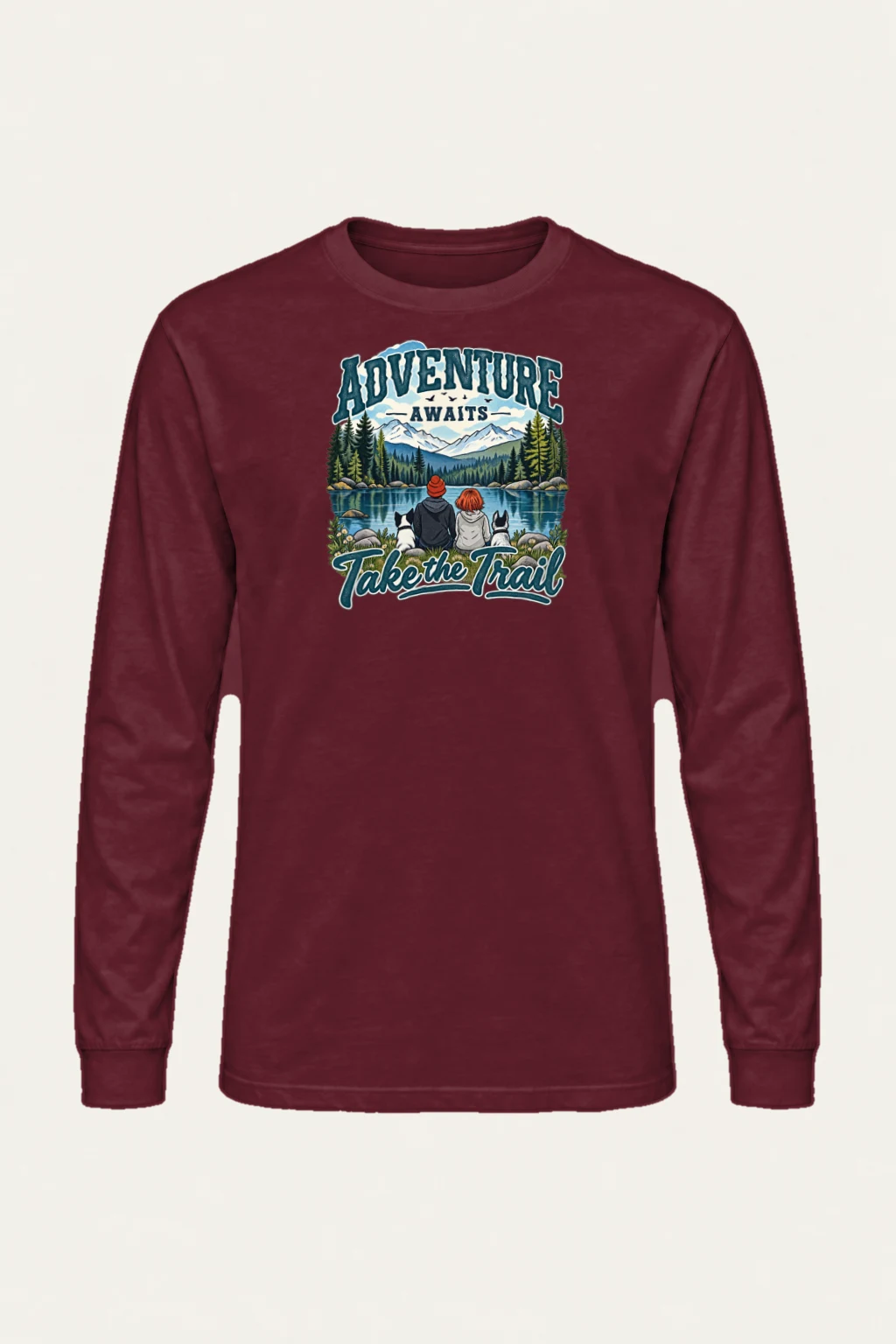 "Adventure Awaits" Unisex Longsleeve T-shirt | Gildan 2400