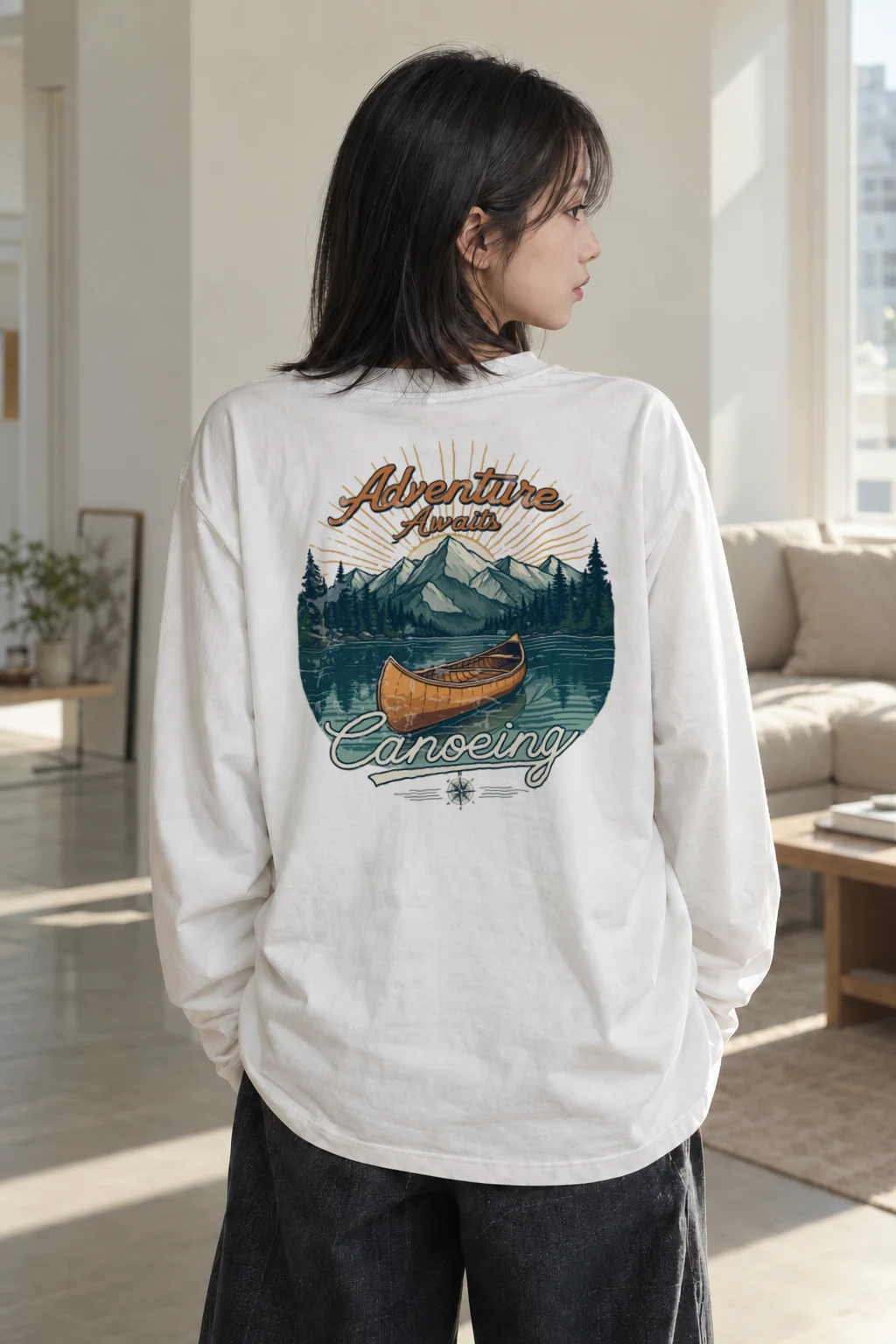 "Adventure Awaits" Unisex Longsleeve T-shirt | Gildan 2400