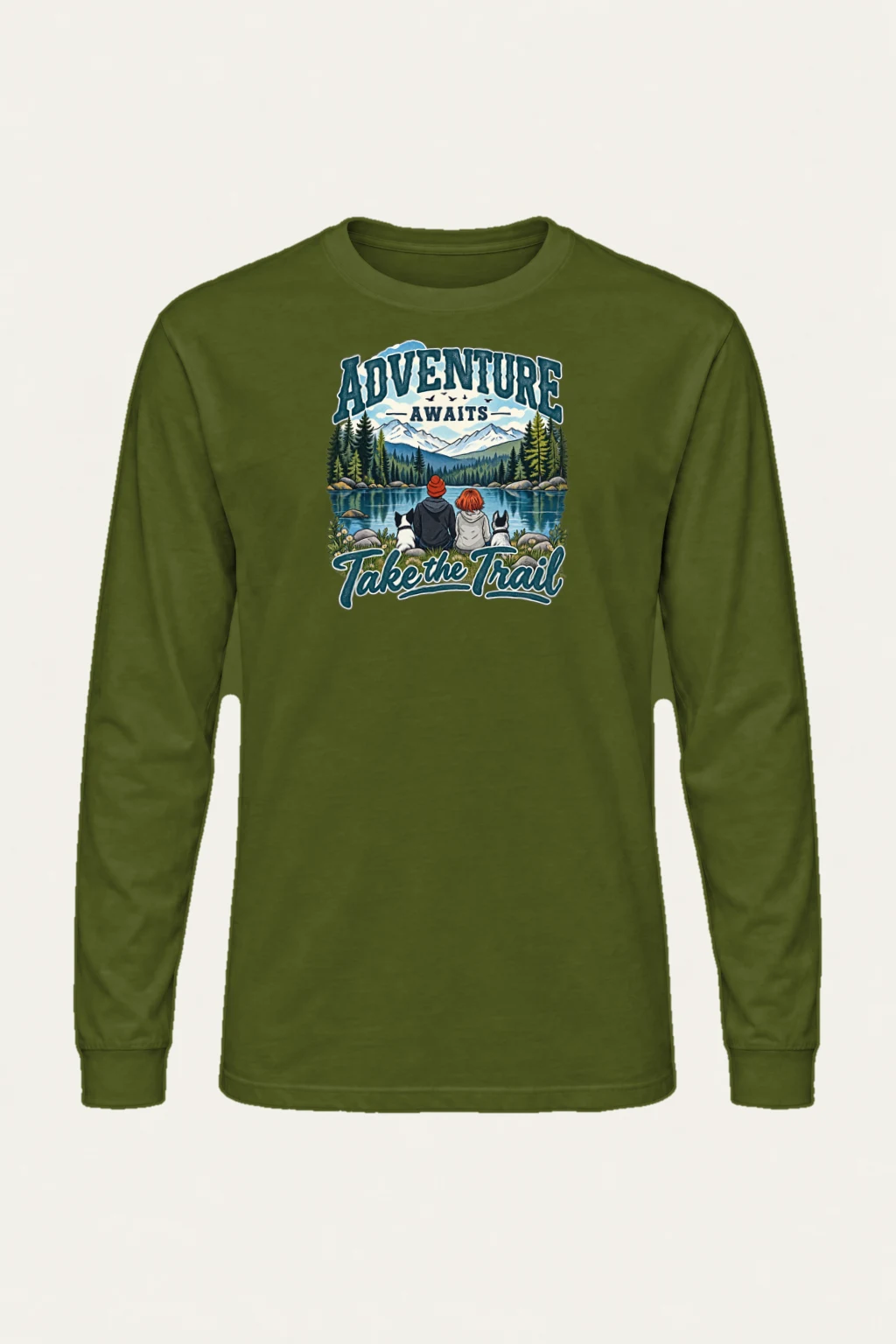 "Adventure Awaits" Unisex Longsleeve T-shirt | Gildan 2400