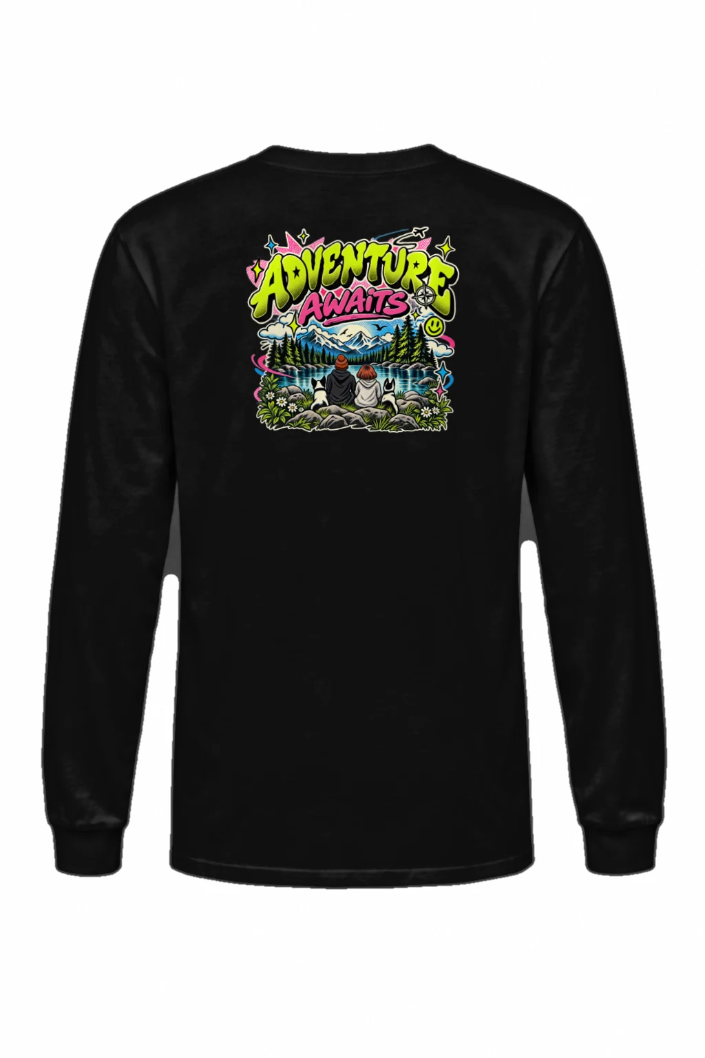 "Adventure Awaits" Unisex Longsleeve T-shirt | Gildan 2400