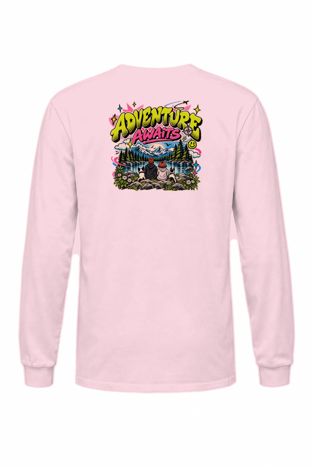 "Adventure Awaits" Unisex Longsleeve T-shirt | Gildan 2400