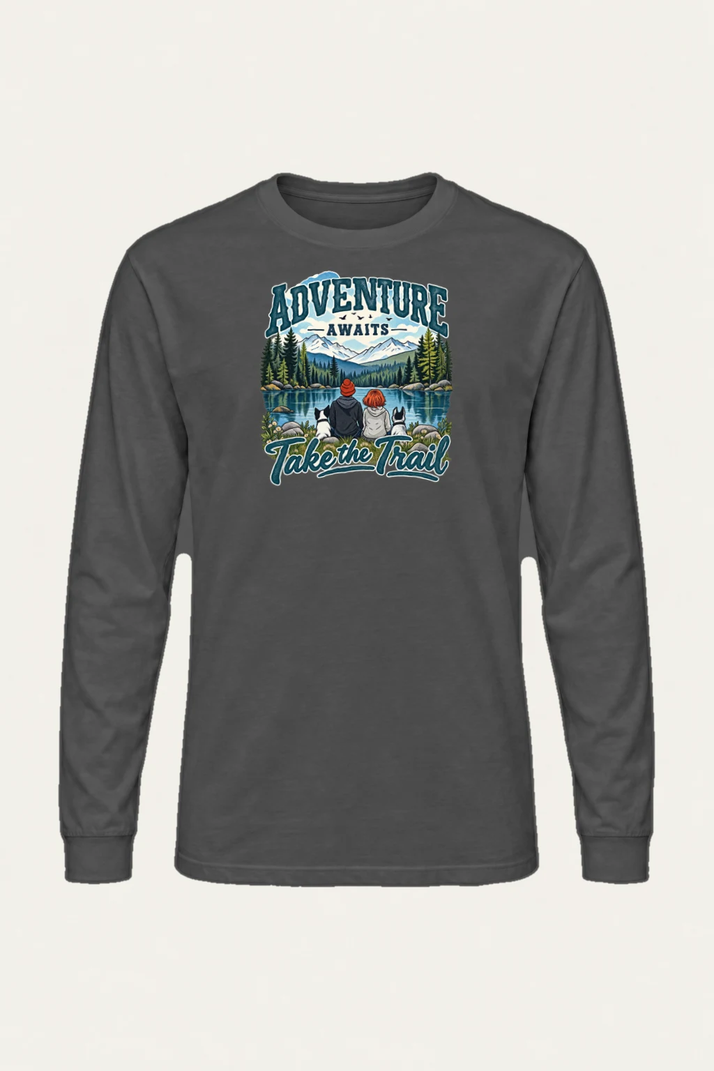 "Adventure Awaits" Unisex Longsleeve T-shirt | Gildan 2400