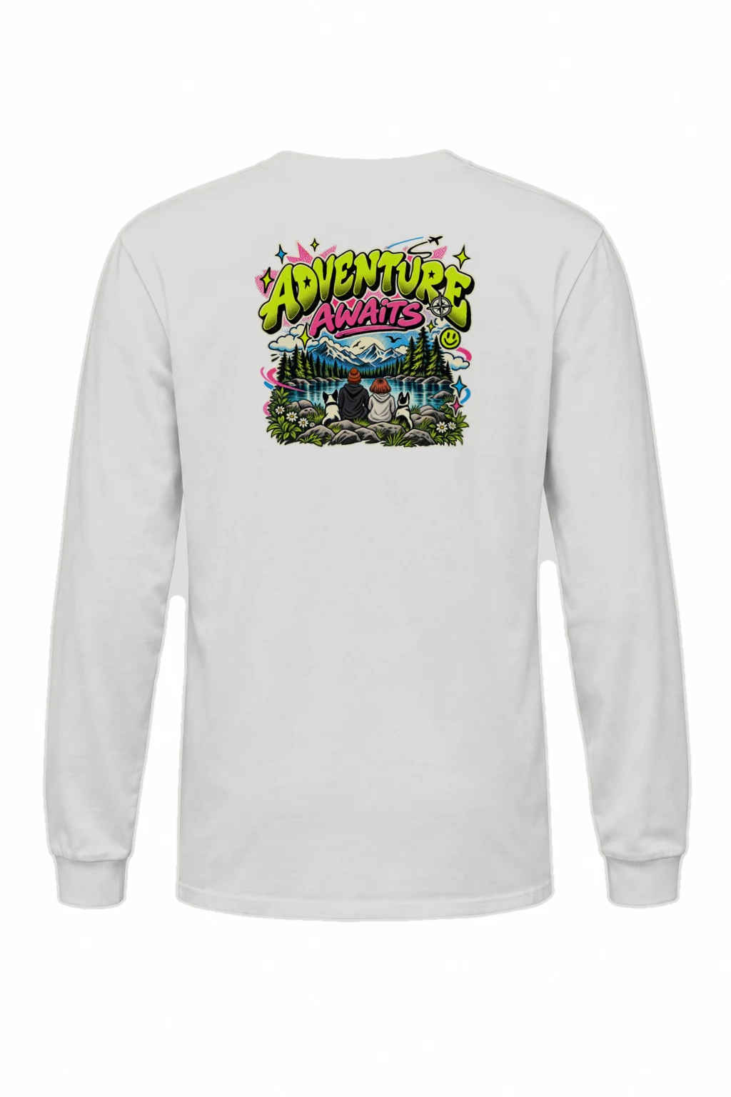 "Adventure Awaits" Unisex Longsleeve T-shirt | Gildan 2400