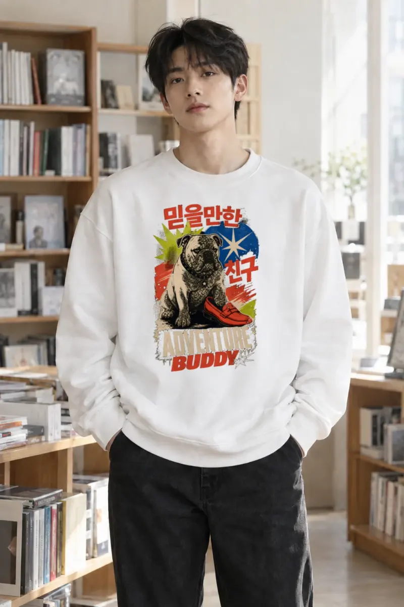 "Adventure Buddy" Heavy Blend Unisex Crewneck Sweatshirt | Gildan 18000