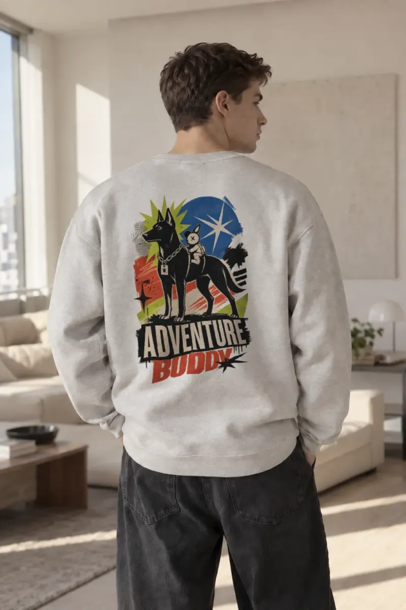 “Adventure Buddy” Heavy Blend Unisex Crewneck Sweatshirt | Gildan 18000