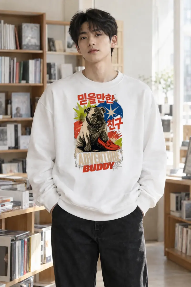 “Adventure Buddy” Heavy Blend Unisex Crewneck Sweatshirt | Gildan 18000