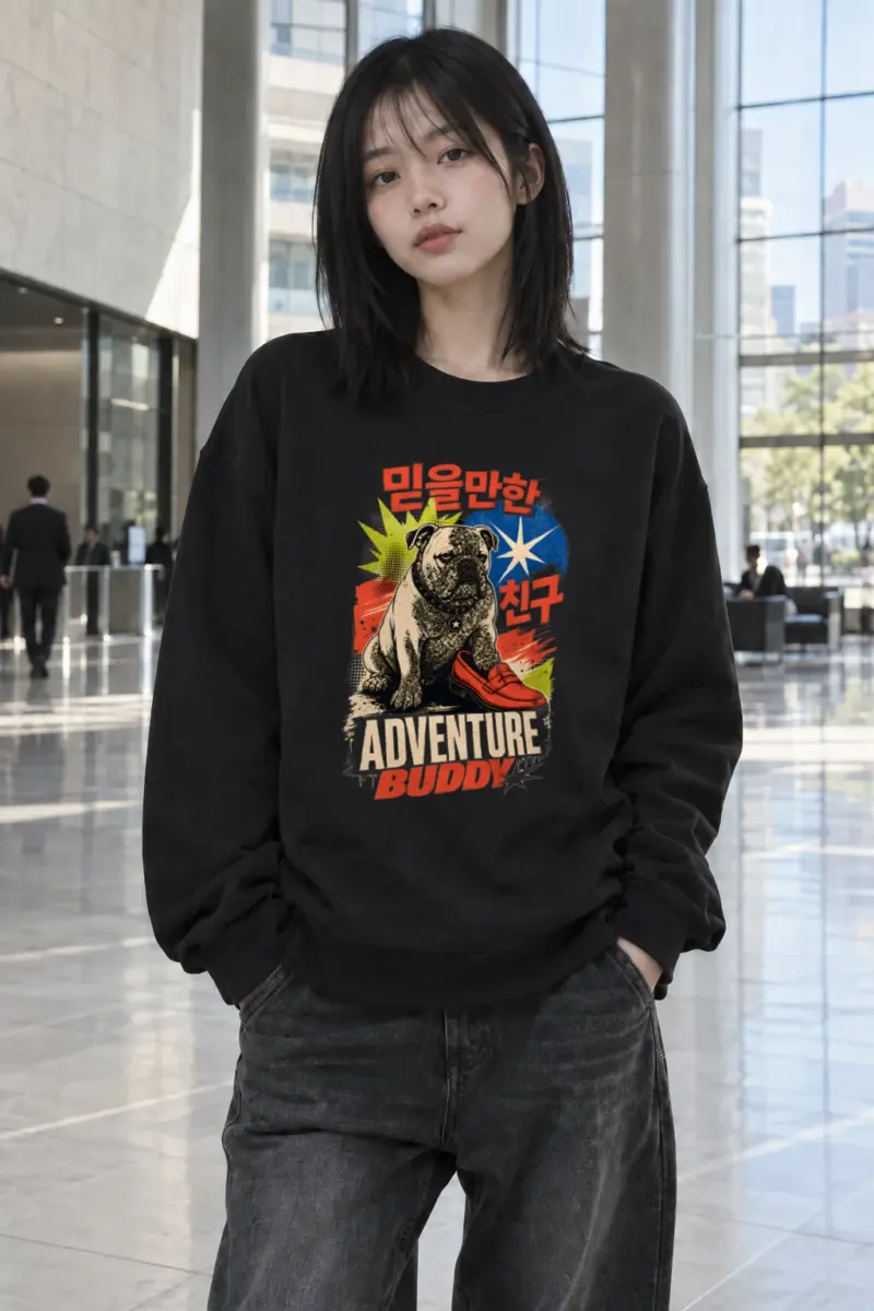 "Adventure Buddy" Heavy Blend Unisex Crewneck Sweatshirt | Gildan 18000
