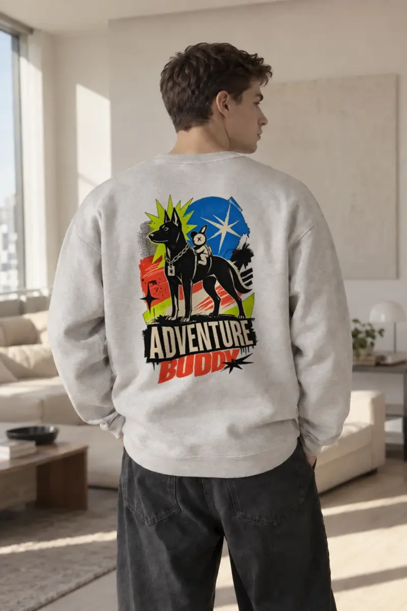 "Adventure Buddy" Heavy Blend Unisex Crewneck Sweatshirt | Gildan 18000