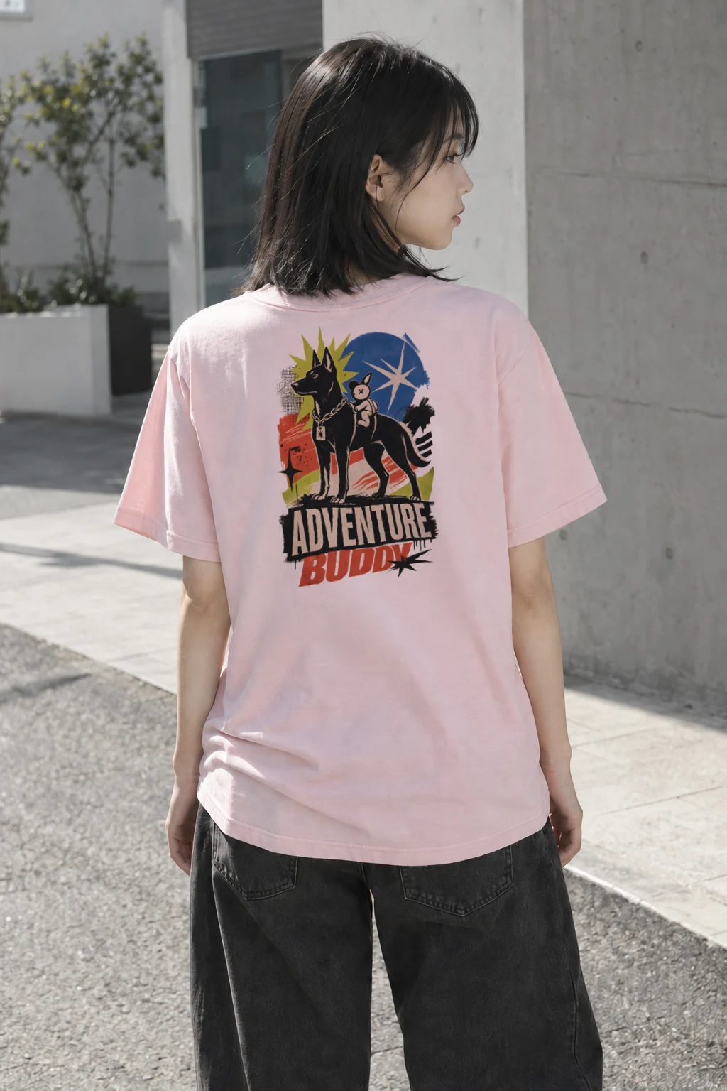 "Adventure Buddy" Heavyweight Unisex Crewneck T-shirt | Gildan 5000