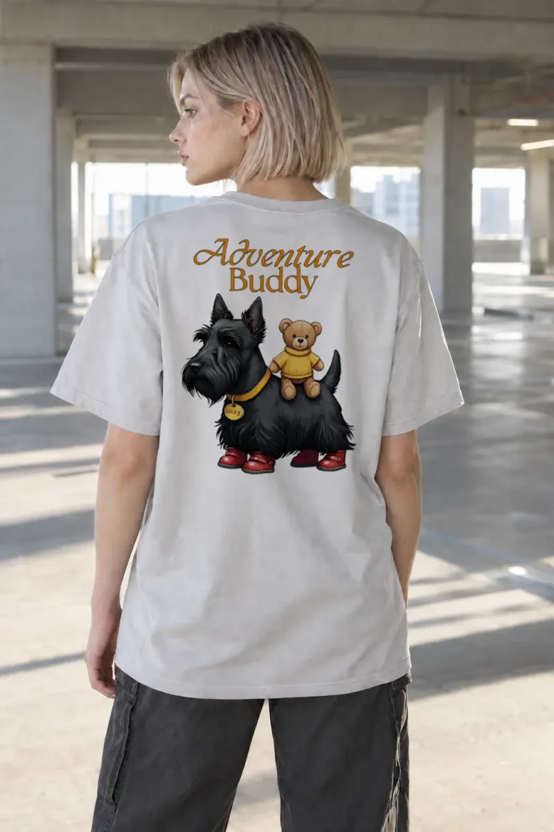 “Adventure Buddy” Heavyweight Unisex Crewneck T-shirt | Gildan 5000