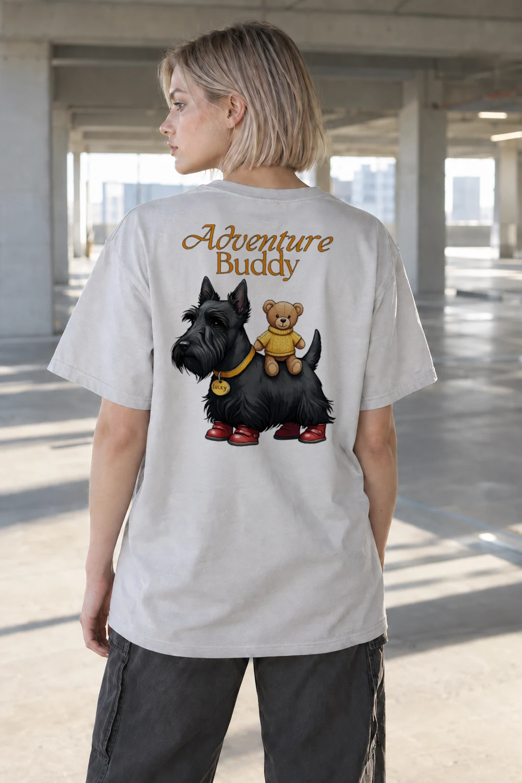 "Adventure Buddy" Heavyweight Unisex Crewneck T-shirt | Gildan 5000