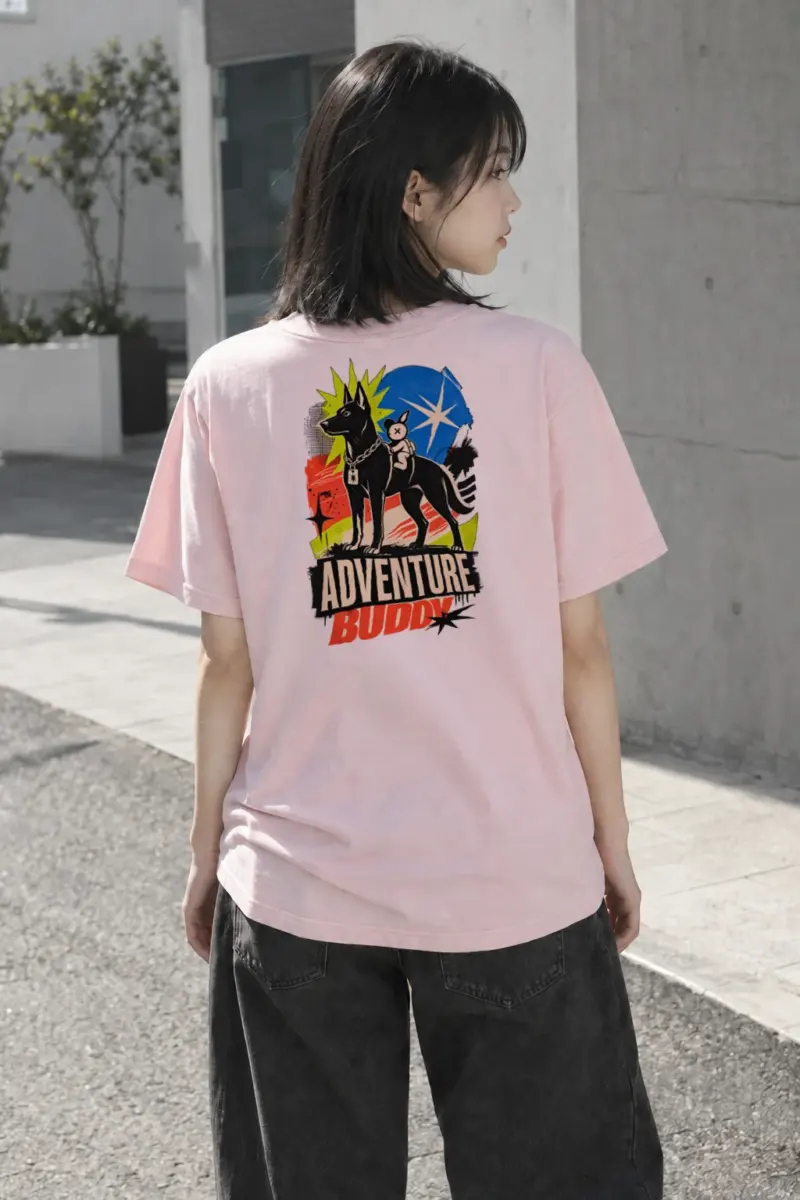 "Adventure Buddy" Heavyweight Unisex Crewneck T-shirt | Gildan 5000