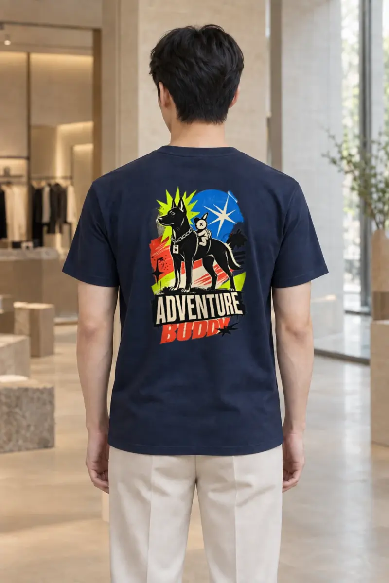 "Adventure Buddy" Heavyweight Unisex Crewneck T-shirt | Gildan 5000