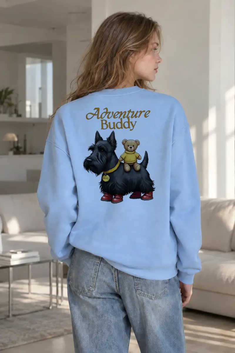 “Adventure Buddy Lucky” Heavy Blend Unisex Crewneck Sweatshirt | Gildan 18000