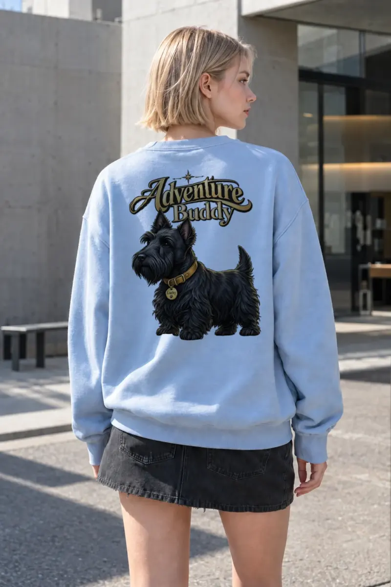 "Adventure Buddy Lucky" Heavy Blend Unisex Crewneck Sweatshirt | Gildan 18000