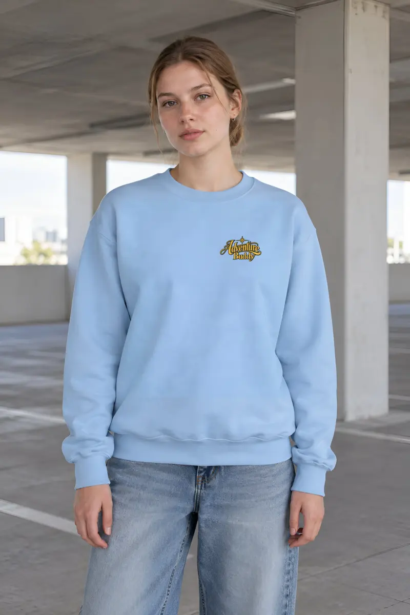 "Adventure Buddy Lucky" Heavy Blend Unisex Crewneck Sweatshirt