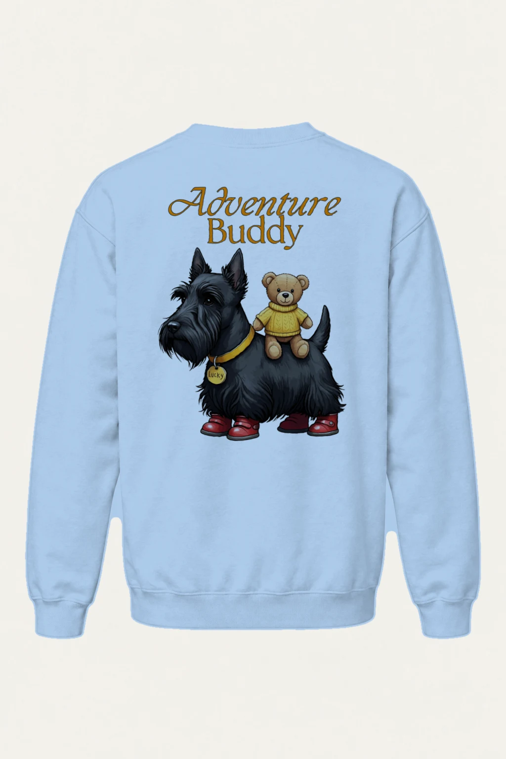 "Adventure Buddy Lucky" Heavy Blend Unisex Crewneck Sweatshirt | Gildan 18000