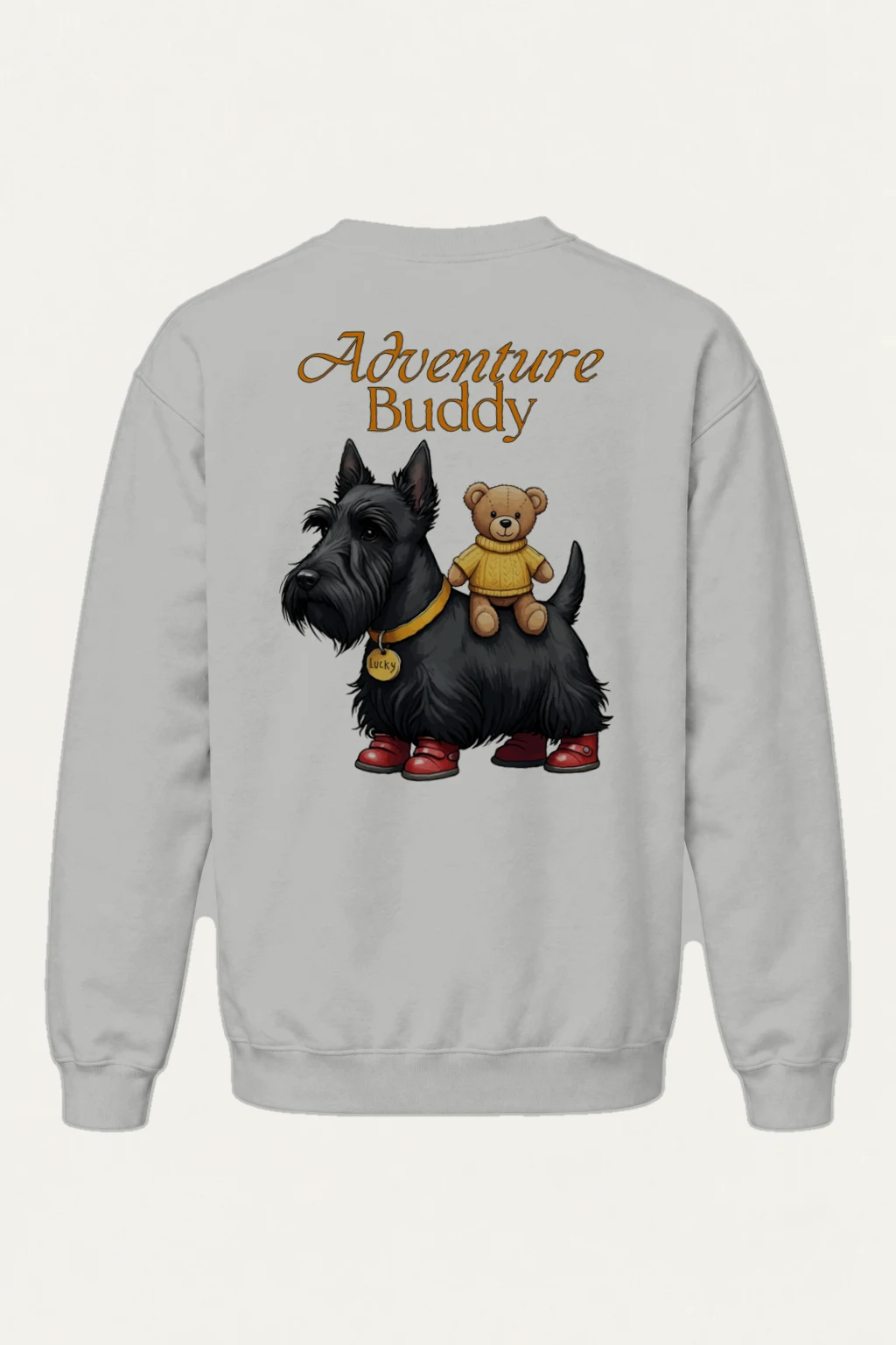 "Adventure Buddy Lucky" Heavy Blend Unisex Crewneck Sweatshirt | Gildan 18000