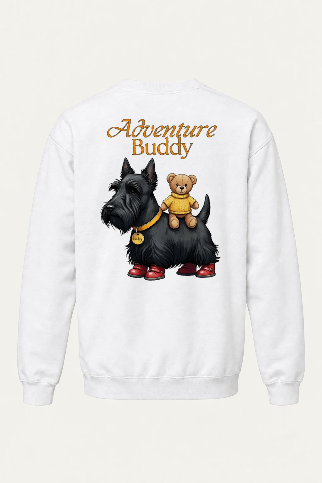 "Adventure Buddy Lucky" Heavy Blend Unisex Crewneck Sweatshirt | Gildan 18000
