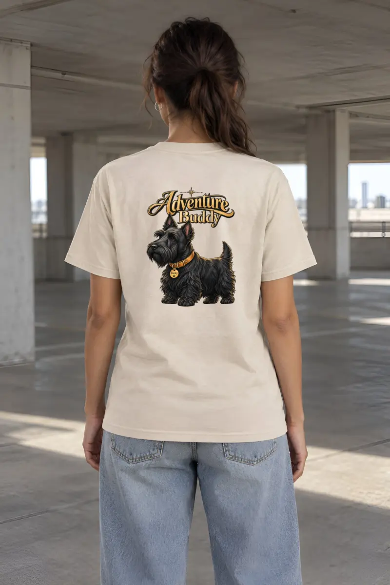 "Adventure Buddy Lucky" Heavyweight Unisex Crewneck T-shirt