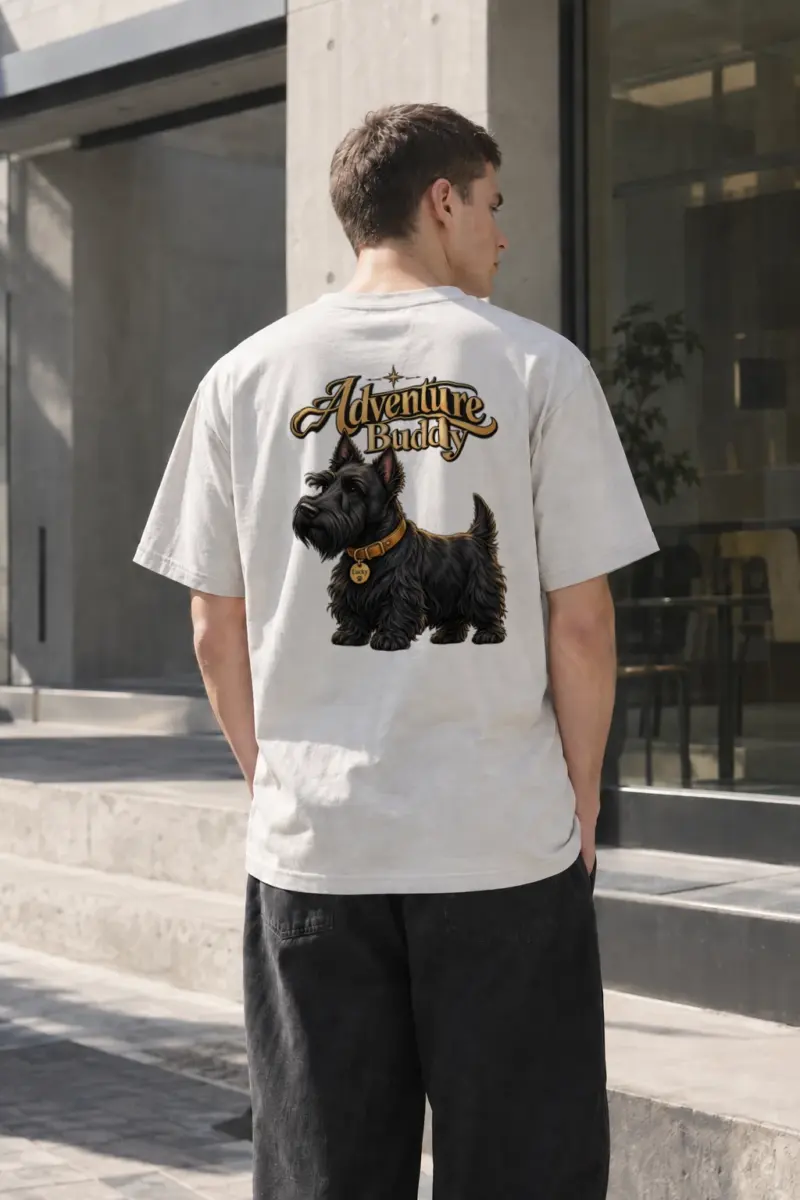 "Adventure Buddy Lucky" Heavyweight Unisex Crewneck T-shirt | Gildan 5000