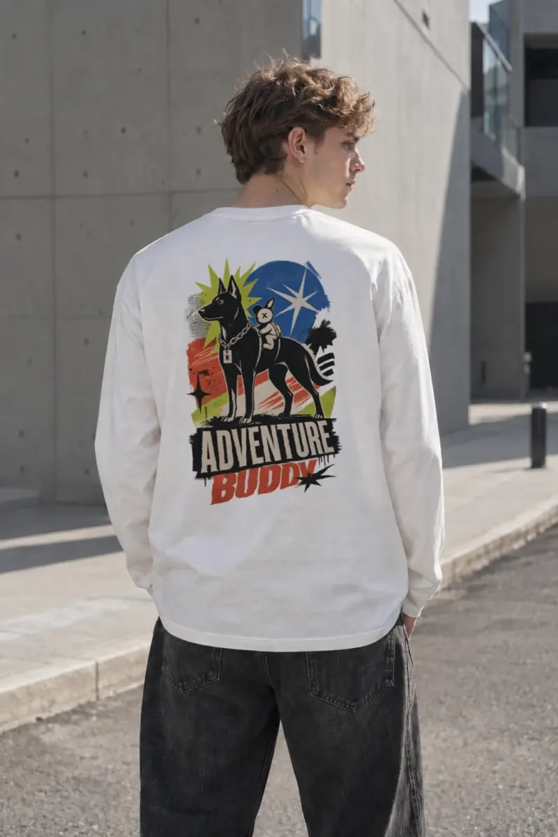 “Adventure Buddy” Unisex Longsleeve T-shirt | Gildan 2400